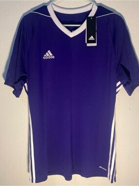 Adidas Tiro 17 Jersey Men’s XL Purple White Soccer Training SS Climacool NWT